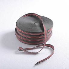 Reflective jacquard webbing with grosgrain tape