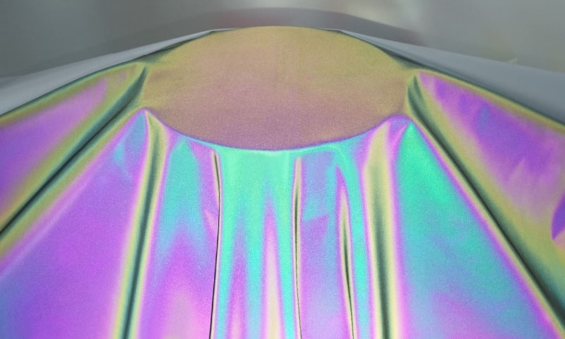 Rainbow reflective fabric