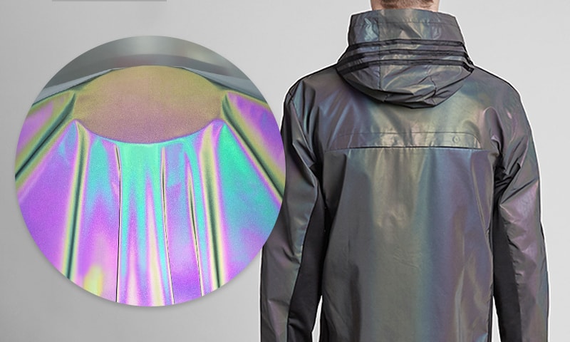rainbow reflective fabric