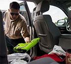 Keeping a reflective vest in car for safe