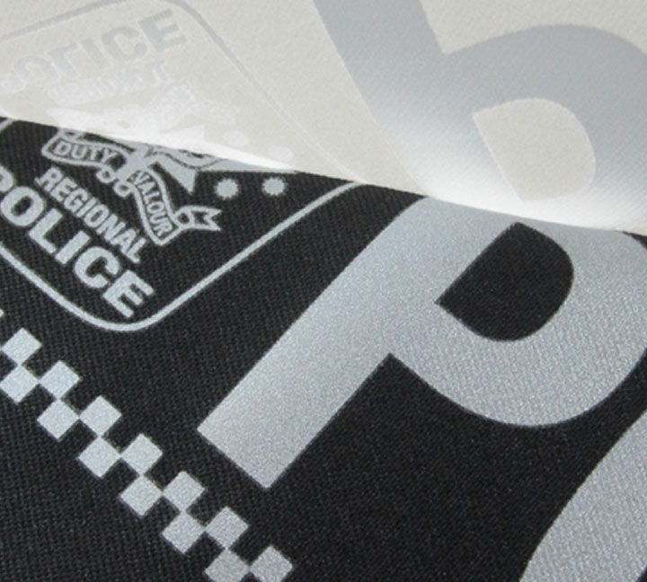 Reflective heat transfer vinyl for plotter cutting