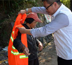 Safety vests were donated to Sanitation workers