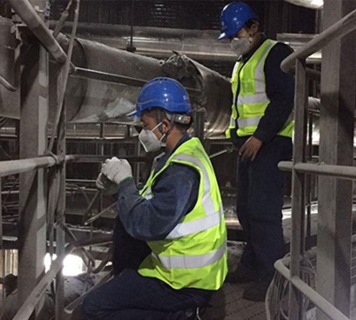 Reflective vests ensure staff's security