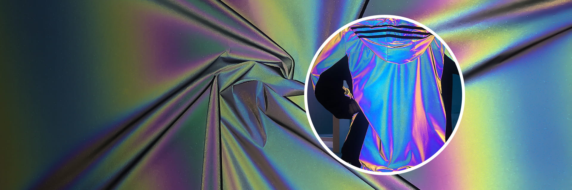 Iridescent Rainbow Reflective Fabric