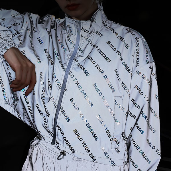 Silver Stretch Reflective Fabric