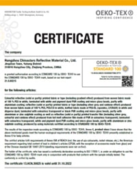 Certificados de fita reflexiva