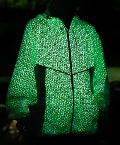 Soluzioni di tessuti che si illuminano al buio per capispalla
