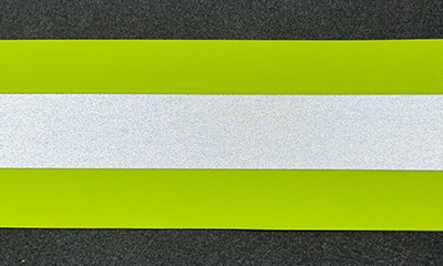 Yellow-Silver Industrial Wash Flame Retardant Reflective Tape