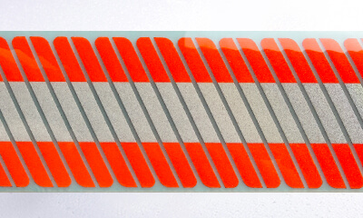 Segmented Orange-Silver Iron-On Flame Retardant Reflective Tape