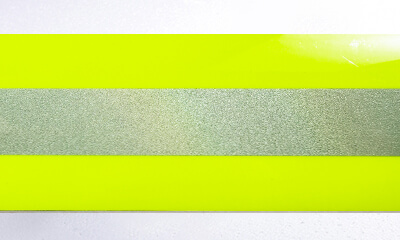 Yellow-Silver Iron-On Flame Retardant Reflective Tape