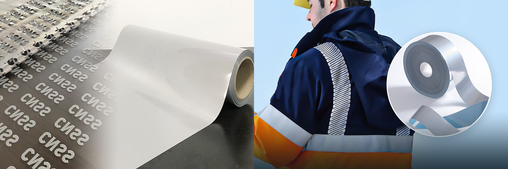 Iron on reflective heat transfer vinyl tape
