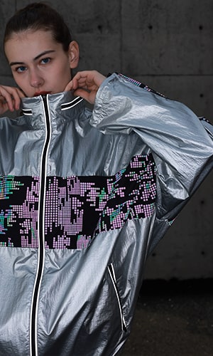 veste réfléchissante avec motif imprimé