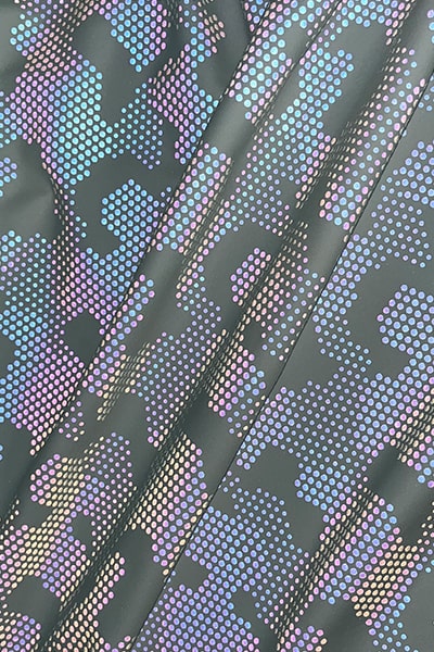 tissu réfléchissant imprimé arc-en-ciel