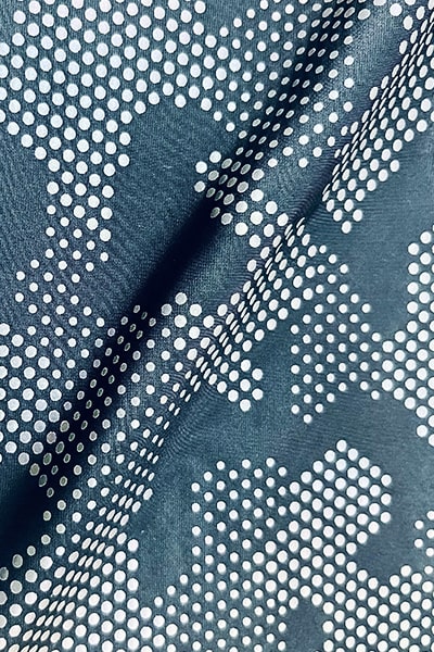 tissu réfléchissant à impression argentée