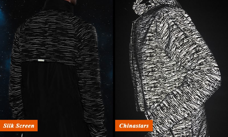impression de tissu réfléchissant vs sérigraphie