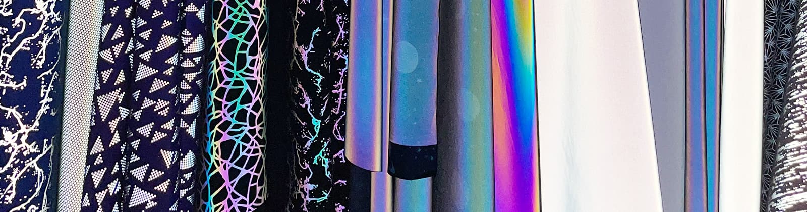 CSR-RP10 Knit iridescent Printing rainbow Reflective Fabric