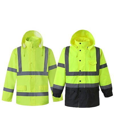 Odblaskowy płaszcz przeciwdeszczowy