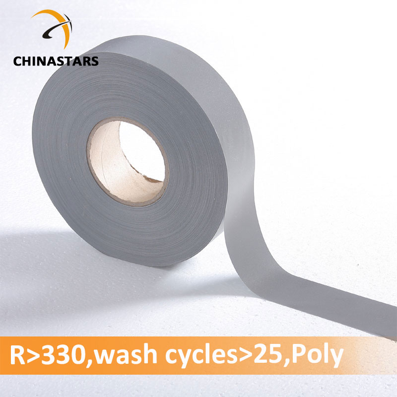 EN 20471 Polyester reflective fabric tape for clothing