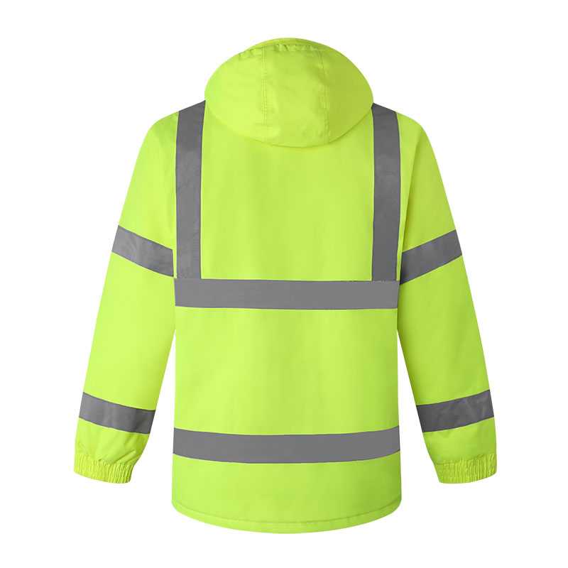 Veste réfléchissante avec poignets amovibles.