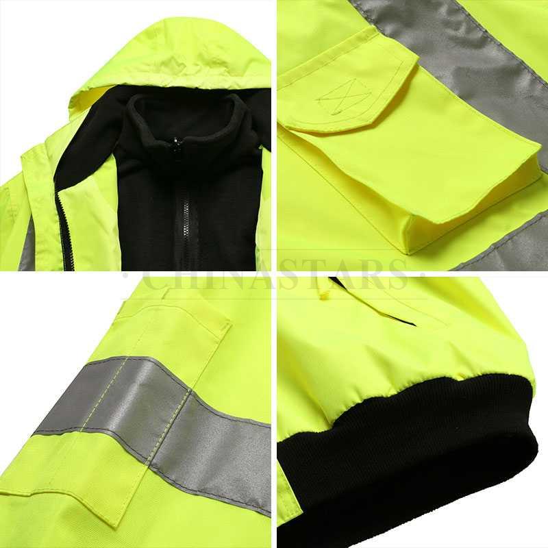 Two tone color 3-in-1 reflective jacket