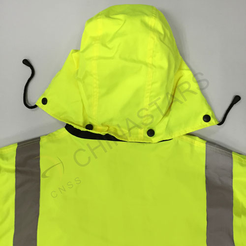 Reflective Fluorescent yellow jacket 3-in-1