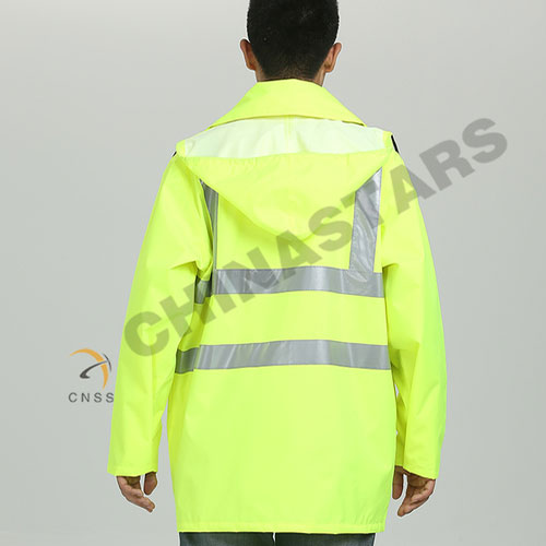 Non-rated Reflective Raincoat with vent