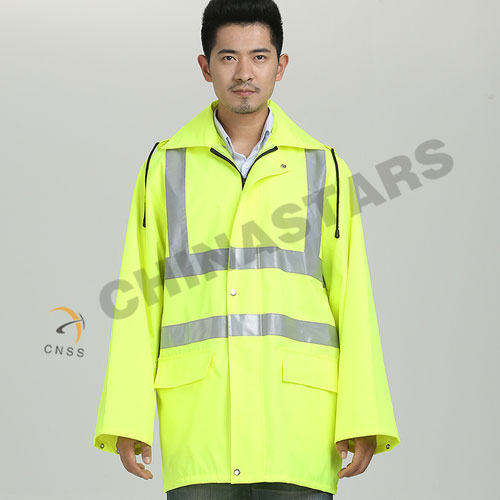 Non-rated Reflective Raincoat with vent