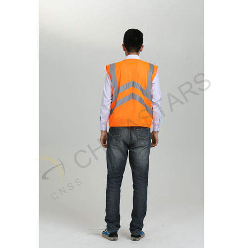 Zipper reflective vest with multiple pockets