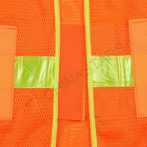 Reflective mesh vest with prismatic tape