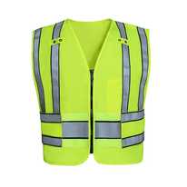 High visibility reflective yellow police public safety vest