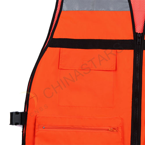 Fluorescent orange reflective vest 2 colors available