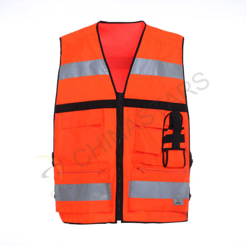 Gilet réfléchissant orange fluo 2 couleurs disponibles