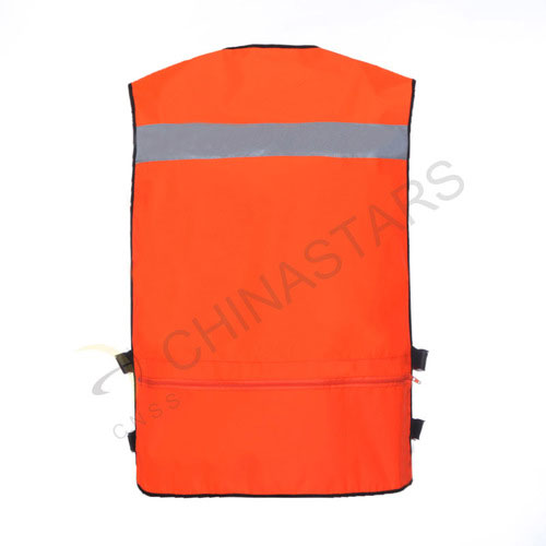 Fluorescent orange reflective vest 2 colors available