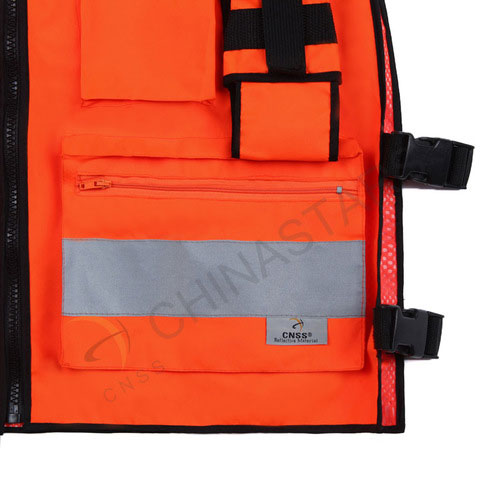 Fluorescent orange reflective vest 2 colors available