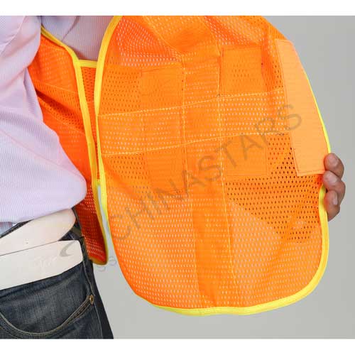 Mesh reflective vest with waist adjustment