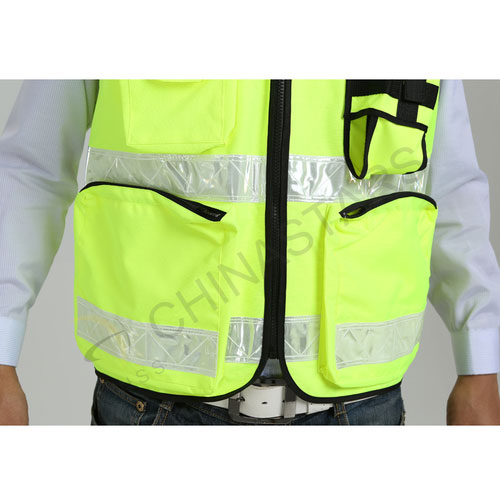 Reflective vest in both mesh & solid fabric