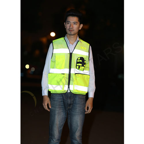 Reflective vest in both mesh & solid fabric