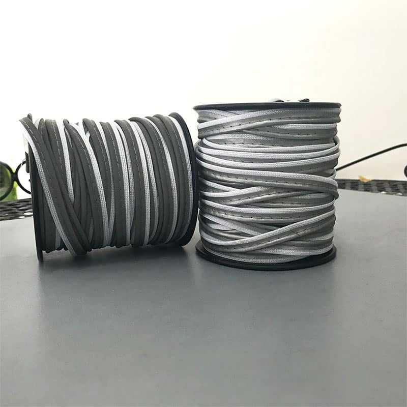 Polyester retro reflective piping tape for clothing