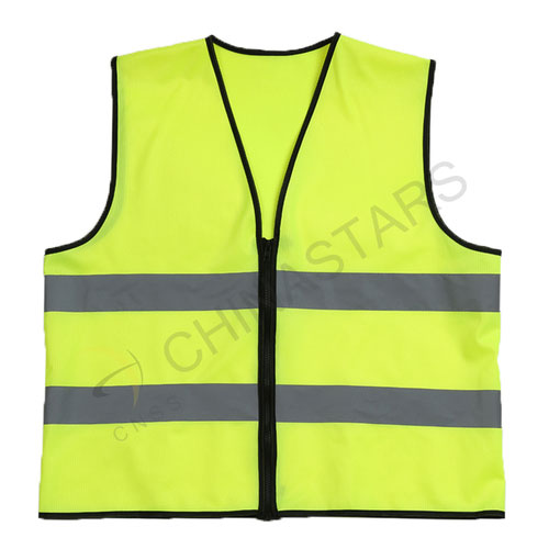 Classic reflective vest with zipper closure