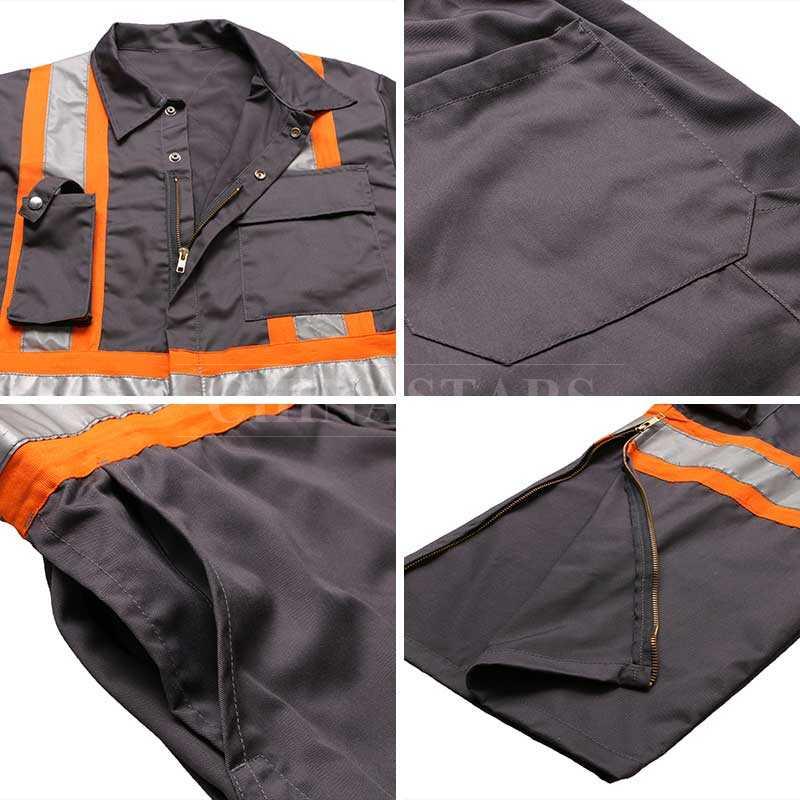 Lightweight cotton drill reflective coverall