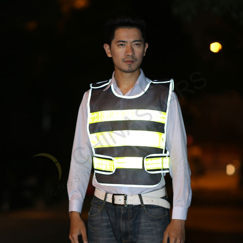 Rompi reflektif jala dengan pinggiran reflektif tersedia 2 warna