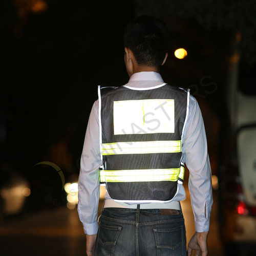 Rompi reflektif jala dengan pinggiran reflektif tersedia 2 warna