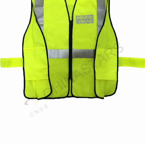 Reflective vest with Policia local logo