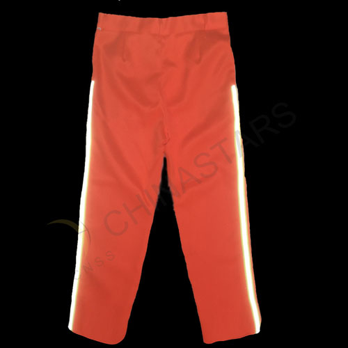 Calça refletiva laranja fluorescente