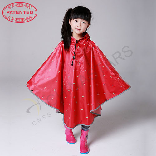 Children fashion reflective raincoat