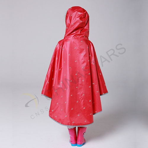 Capa de chuva refletiva da moda infantil