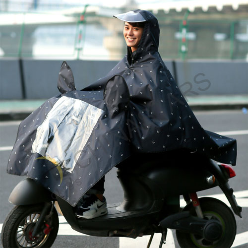 Odblaskowy płaszcz przeciwdeszczowy na motocykl