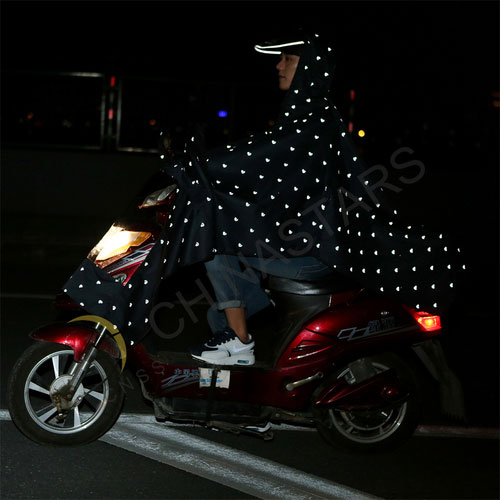  Reflective raincoat for motorcycle 