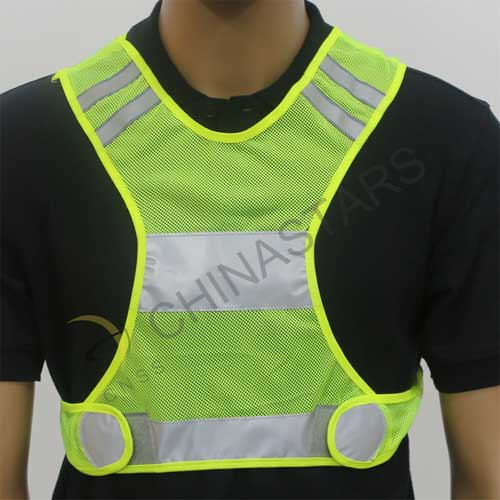 Chaleco de seguridad reflectante de malla para correr.