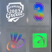 Reflective heat transfer logo